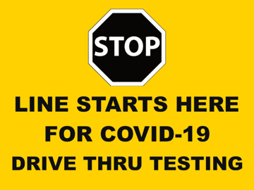 Picture of Drive Thru Clinic Signs 872155548
