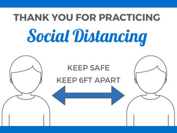 Picture of Social Distancing Signs 872158391