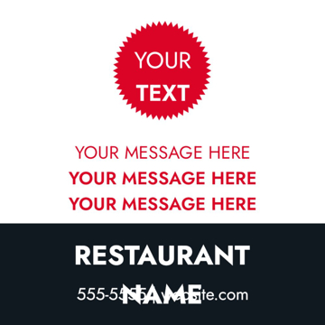 Picture of 12" x 12" Restaurant 15