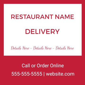 Picture of 12" x 12" Delivery 18