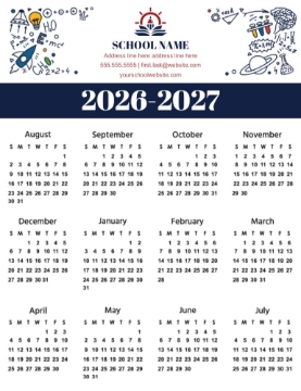 Picture of Magnetic Calendar 10 - Vertical