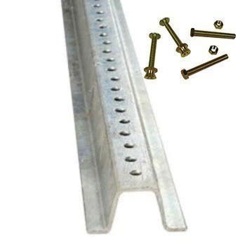8' Galvanized U-Channel Post (With Mounting Hardware)