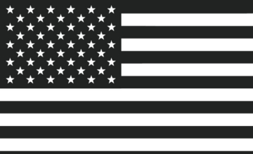 Picture of Black/White American Flag- 4x6